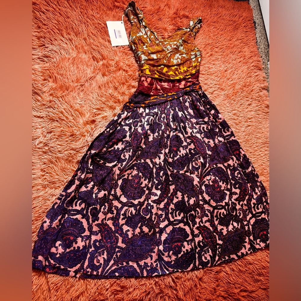 NWT ZIMMERMANN Tiggy Bow Midi Dress in Spliced Paisley. Size 0/XS - Picture 14 of 15